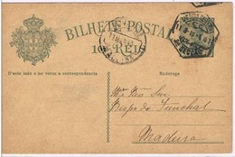 Portugal, 1910, Bilhete Postal Lisboa-Madeira - Usati