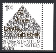 LIECHTENSTEIN 2011 Anniversaries/Landesbibliothek: Single Stamp CANCELLED - Oblitérés