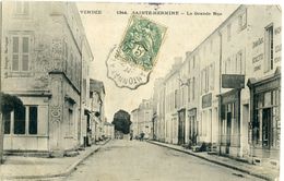 Sainte Hermine La Grande Rue (affranchie Dans Wagon Postale) - Sainte Hermine