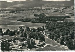 Superbe  Panorama  "  CLINIQUE  La  LIGNIERE "  GLAND  Prés  De  NYON  -  SUISSE -  (  CPsm  Dentelée Noire Et Blanche ) - Gland