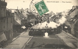 14  ISIGNY SUR MER  Place Gambetta   TRAMWAY  1909 - Other & Unclassified