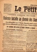 2 JOURNAUX - LE PETIT PARISIEN - 1er Décembre 1915 -  28 Mai 1918 -   Journaux Trés Trés Abimés - Le Petit Parisien