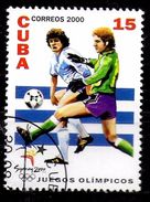 CUBA  N° 3884 Oblitere  Jo 2000  Football Soccer Fussball - Gebruikt