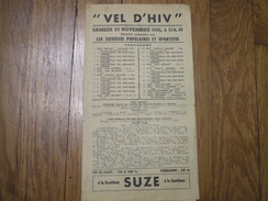 "VEL D'HIV" . Réunion Cycliste Organisée Par Les Jeunesses Populaires Et Sportives - Radsport