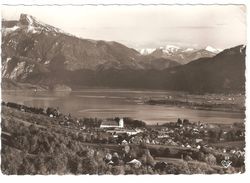 Mondsee - Ortschaft Am See Mit Schafberg Und Salzkammergut-Berge - 1953 - Mondsee