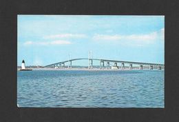 NARRAGANSETT BAY - RHODE ISLAND - THE NEWPORT BRIDGE LARGEST SUSPENSION SPAN ... OPENED IN 1969 - PHOTO S. FREDMAN - Altri & Non Classificati