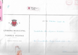Portugal Large Registered Cover Torres Vedras - Brieven En Documenten