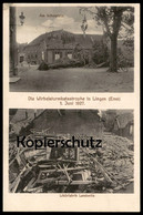 ALTE POSTKARTE WIRBELSTURMKATASTROPHE LINGEN 1. JUNI 1927 LIKÖRFABRIK LAMBERTIA AM SCHULPLATZ Sturm Storm Postcard - Lingen