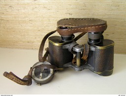 WWII German Binoculars Carl Zeiss Jena Nedinsco Venlo Silvamar 6x30 W/case - Ottica