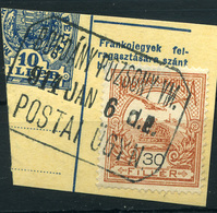 BOGDÁNY 1914 . Postaügynökségi Bélyegzés  /  BOGDÁNY 1914 Postal Agency Pmk - Gebraucht