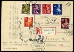 HUNGARY  1944 Registered Cover To Switzerland, Double Censored - Lettres & Documents