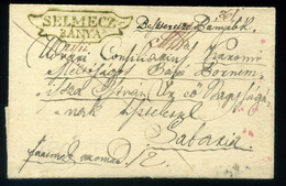 SELMECBÁNYA 1843. Dekoratív Bélyegelötti Boríték, Zöld Bélyegzéssel, Báró Bornemissza Istvánnak, Szombathelyre Kül - Used Stamps