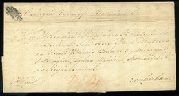 SZENTES 1837. Hivatalos Levél, Szép Bélyegzéssel Zomborba Küldve  /  SZENTES 1837 Official Letter Nice Pmk To Zomb - Gebruikt