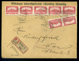 HUNGARY  KŐBÁNYA 1926 Decorative Inflation  Registered Letter To Vienna - Gebruikt