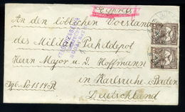BUDAPEST 1916. Expressz-ajánlott , Cenzúrázott Levél Németországba  /  BUDAPEST 1916 Express-registered, Censored  - Oblitérés