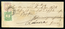 HUNGARY CROATIA   KRAPINATÖPLIC 1877 Letter 3+2 Kr To Zagreb - Oblitérés