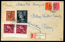 HUNGARY 1944. Rageistered Mix Franking Cover - Brieven En Documenten