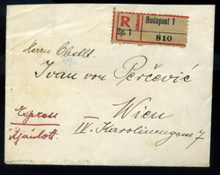 HUNGARY 1922. Express Registered Inflation Cover To Austria - Covers & Documents