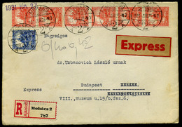 HUNGARY   MOHÁCS 1931 Decorative Registered-express Letter - Covers & Documents