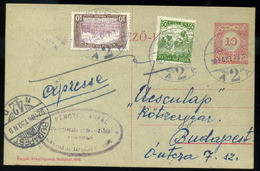 HUNGARY   BUDAPEST  1921 Local Express Uprated Stationery - Gebruikt