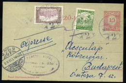 HUNGARY   BUDAPEST  1921 Local Express Uprated Stationery - Oblitérés