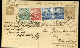 HUNGARY  EGER 1923 Uprated Stationery P.card To Pétervásár - Oblitérés