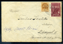 CARPATHO UKRAINE   NAGYPOLÁNY 1939 Letter Bilingual Pmk To Budapest - Ukraine