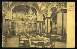 BUDAPEST 1910. Fővárosi Orfeum Kávéház, Régi Képeslap  /  HUNGARY 1910 Central Orfeum Café, Vintage Picture Postcard - Hongrie