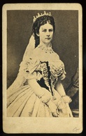 1880. Cca. Erzsébet Királyné, Régi Visit Fotó  /  Ca 1880 Queen Erzsébet Vintage Visit Photo - Autres & Non Classés