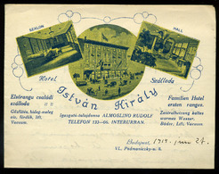 BUDAPEST 1914. István Király Szálloda, Dekoratív Fejléces Levél  /  BUDAPEST 1914 King István Hotel, Decorative Le - Andere & Zonder Classificatie