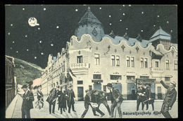 SÁTORALJAÚJHELY 1910. Cca. éjjel, Régi Montázs  Képeslap ,Hungary SÁTORALJAÚJHELY Ca 1910 At Night, Vintage Ppc - Hongarije