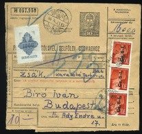 BONYHÁD 1946. Inflációs Csomagszállító Budapestre Küldve /  BONYHÁD 1946 Inflation Parcel Postcard To Budapest - Oblitérés