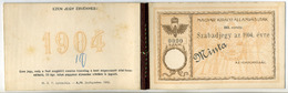 Magyar Kir. Államvasutak Szabadjegy Füzet " Minta" / 1904. Hun. Roy. Nat. Railways Free Ticket Book "pattern" - Spoorweg