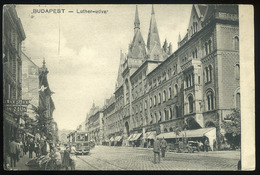 BUDAPEST 1912.Luther Udvar, Villamos, Eldorado Csoda Színház, Régi Képeslap  /  BUDAPEST 1912 Luther Yard, Tram, E - Hungary