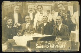 BUDAPEST 1910. Cca. Sorento Kávéház, Fotós Képeslap  /  BUDAPEST Ca 1910 Sorento Café, Photo Vintage Picture Postc - Hongarije