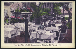 BUDAPEST 1925. Cca. Zöld Hordó Vendéglő II Hattyú Utca, Régi Képeslap  /  BUDAPEST Ca 1925 Green Barrel Restaurant - Hungary
