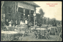 BUDAPEST 1910. Népligeti Nagyvendéglő, Régi Képeslap  /  BUDAPEST 1910 People's Park Grand Restaurant Vintage Pict - Hongarije