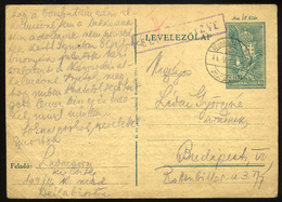 DÉDABISZTRA Romania Hungaryy  WW2   1944 Censored Stationery From Jewish Work Camp To Budapest - Covers & Documents