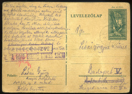DÉDABISZTRA Romania Hungary WW2 1944 Censored Stationery From Jewish Work Camp To Budapest - Brieven En Documenten