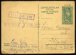 SZILÁGYRÓNA Romania Hungary WW2 1944 Censored Stationery From Jewish Work Camp To Budapest - Covers & Documents