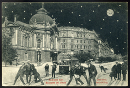 BUDAPEST 1909. Váci út éjjel, Régi Montázs Képeslap  /  BUDAPEST 1909 Váci St. At Night Montage Vintage Picture Po - Hongarije