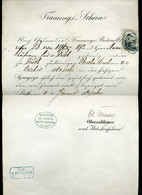 PEST 1860. Régi Dokumentum, A Főrabbi Aláírásával  /  PEST 1860 Vintage Socument Signed By The Chief Rabbi - Zonder Classificatie
