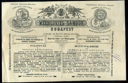 BUDAPEST 1890. Mechlovits Sándor Kalapüzlet, Dekoratív Illusztrált, Korai Számla  /  BUDAPEST 1890 Mechlovits Sánd - Zonder Classificatie