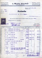 Liban Manó Fakereskedő, Régi Fejléces, Céges Számla 1932. /  Liban Manó Wood Trader Vintage Letterhead Corp Bill Judaica - Other & Unclassified