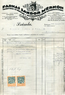 Farkas Sándor Vasöntöde ,régi Fejléces, Céges Számla 1925.  /  Farkas Sándor Iron Foundry Vintage Letterhead Corp - Andere & Zonder Classificatie
