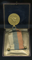 SPORT Figure Skate 1934 Czechoslovakia, European Figure Skate Championship In Prague, Gold Medal Of Emília Rotter In Box - Kunstschaatsen