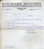 Rosenbaum Menyhért , Papírkereskedés  , Régi Fejléces, Céges Számla 1928.  /  Rosenbum Menyhért Paper Store Judaica - Andere & Zonder Classificatie