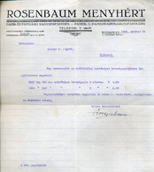 Rosenbaum Menyhért , Papírkereskedés  , Régi Fejléces, Céges Számla 1928.  /  Rosenbum Menyhért Paper Store Judaica - Other & Unclassified