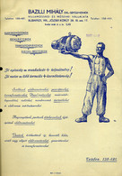 Bazilli Mihály Villamosság , Régi Fejléces, Céges Levél 1947. Döbbenetes Grafika, Fél Kézzel 200kg! :)  /  Bazilli - Zonder Classificatie