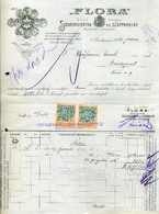 Flora Szappangyár, Régi Fejléces, Céges Számla 1925.  /  Flora Soap Factory Vintage Letterhead Corp Bill 1925 - Non Classés